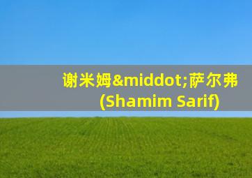 谢米姆·萨尔弗(Shamim Sarif)